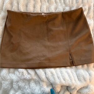 Abercrombie & Fitch Tan Suede Mini Skirt